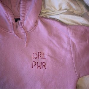 GIRL POWER EMBROIDERED HOODIE